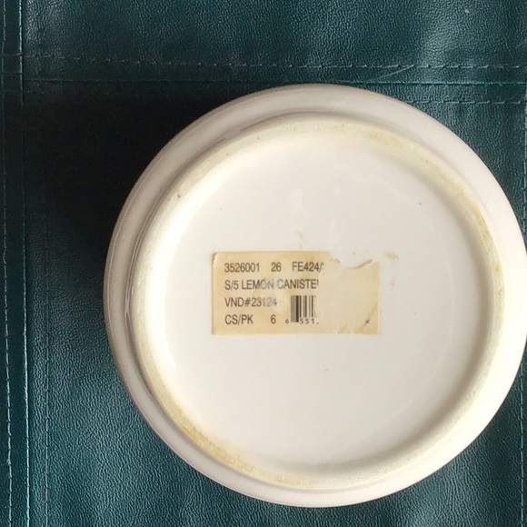 Ceramic Canister Lemon Themed 6” - Picture 5 of 8